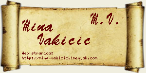 Mina Vakičić vizit kartica